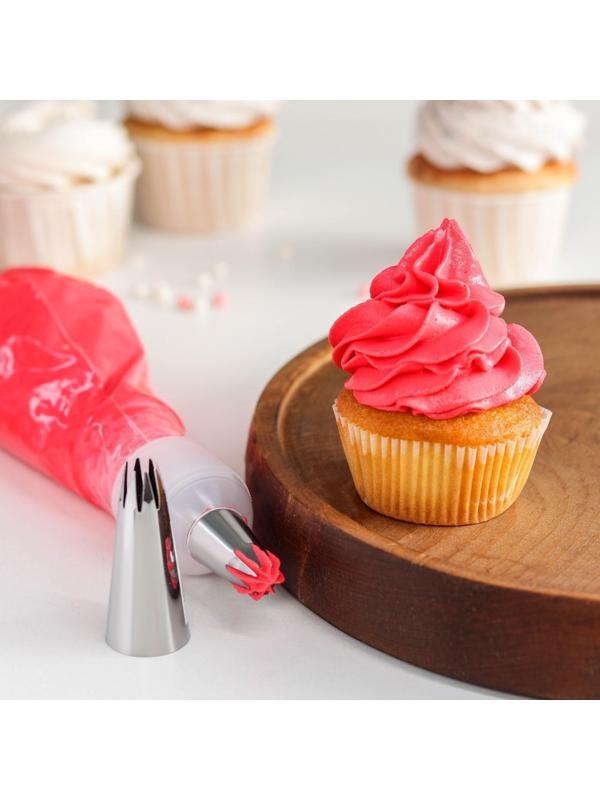 Насадка кондитерская «Закрытая звезда», d=2,2 см, выход 1,2 см, нержавеющая сталь