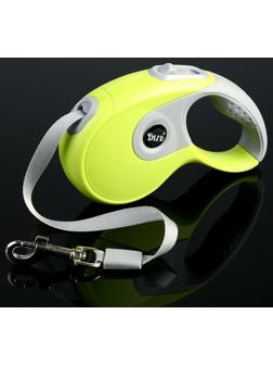 Рулетка DIIL, 3 м, до 10 кг, лента, прорезиненная ручка, зеленая с серым