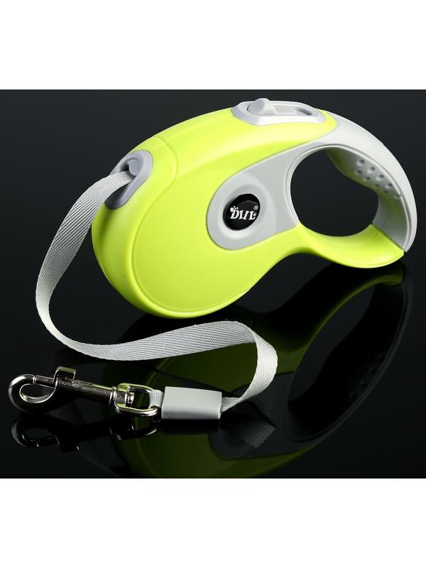 Рулетка DIIL, 3 м, до 10 кг, лента, прорезиненная ручка, зеленая с серым