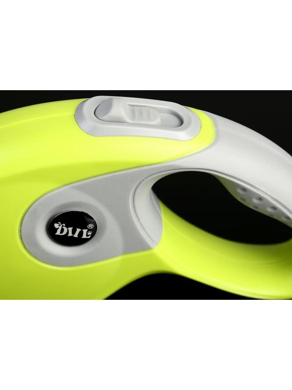 Рулетка DIIL, 3 м, до 10 кг, лента, прорезиненная ручка, зеленая с серым