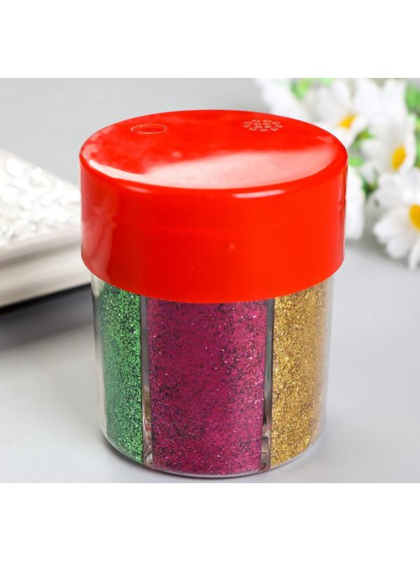 Глиттер в банке с дозатором 6 делений 
