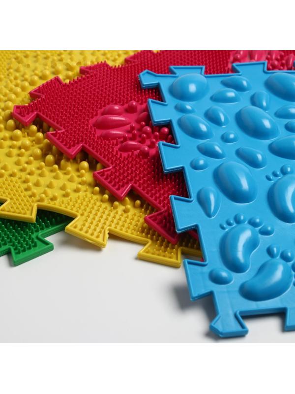 Модульный массажный коврик ОРТО ПАЗЛ «Начинайка», 8 модулей, 4 вида