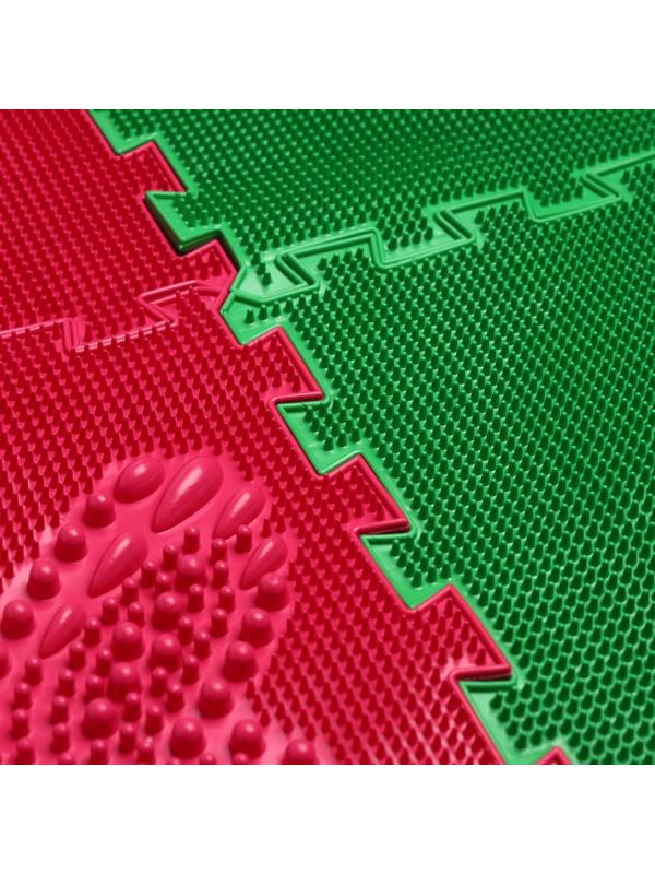 Модульный массажный коврик ОРТО ПАЗЛ «Начинайка», 8 модулей, 4 вида