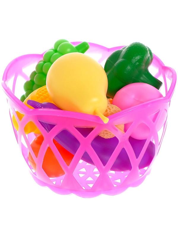 Набор продуктов «Фрукты и овощи в корзине», 11 предметов, МИКС
