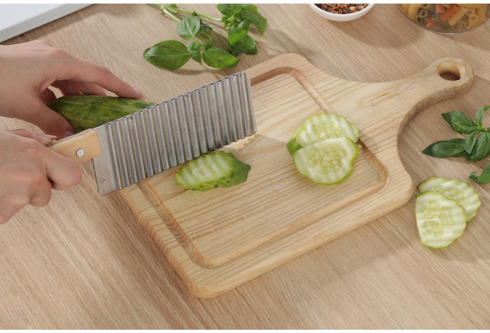 Овощерезка фигурная Доляна, 27×6 см, цвет хромированый, бежевый