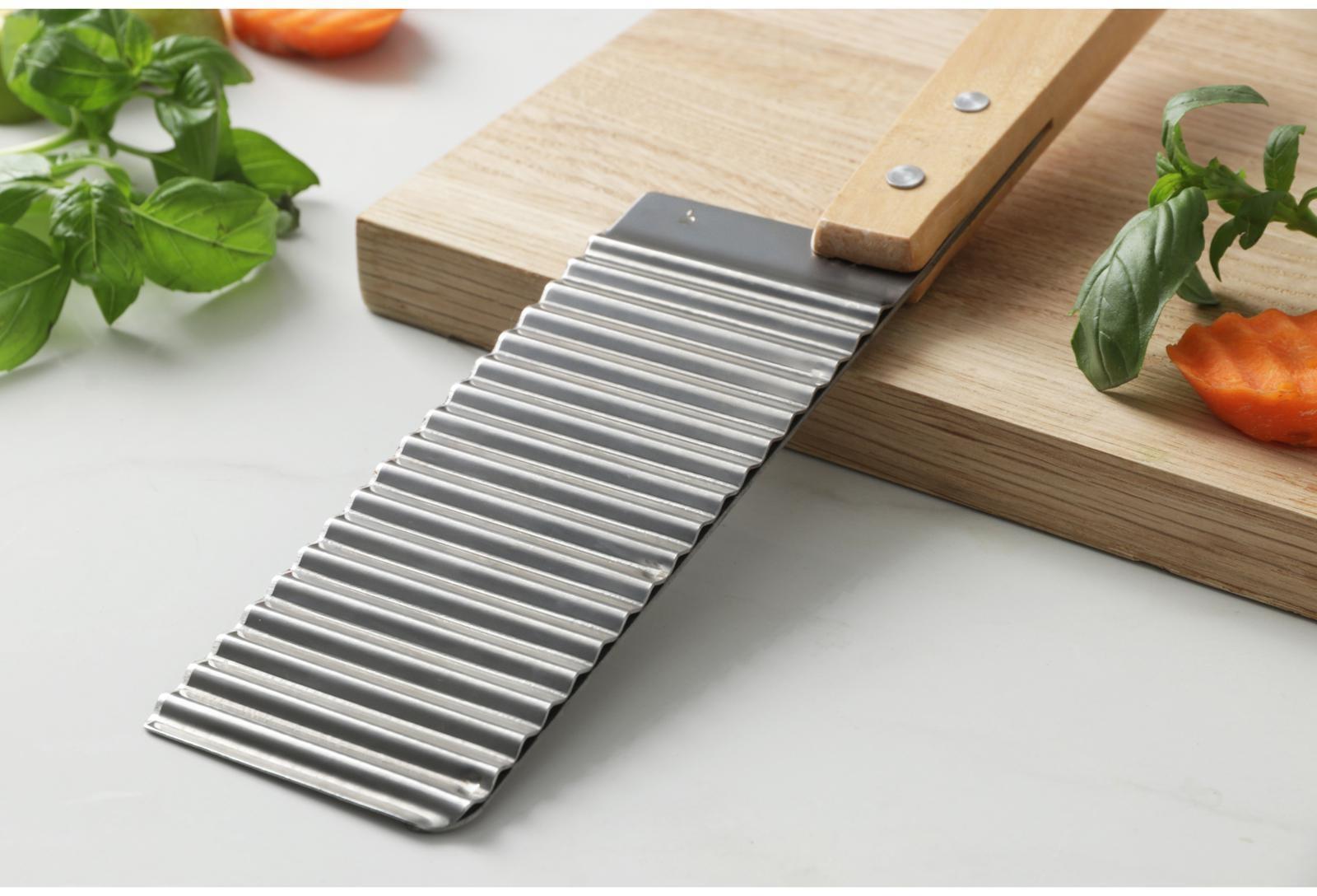 Овощерезка фигурная Доляна, 27×6 см, цвет хромированый, бежевый