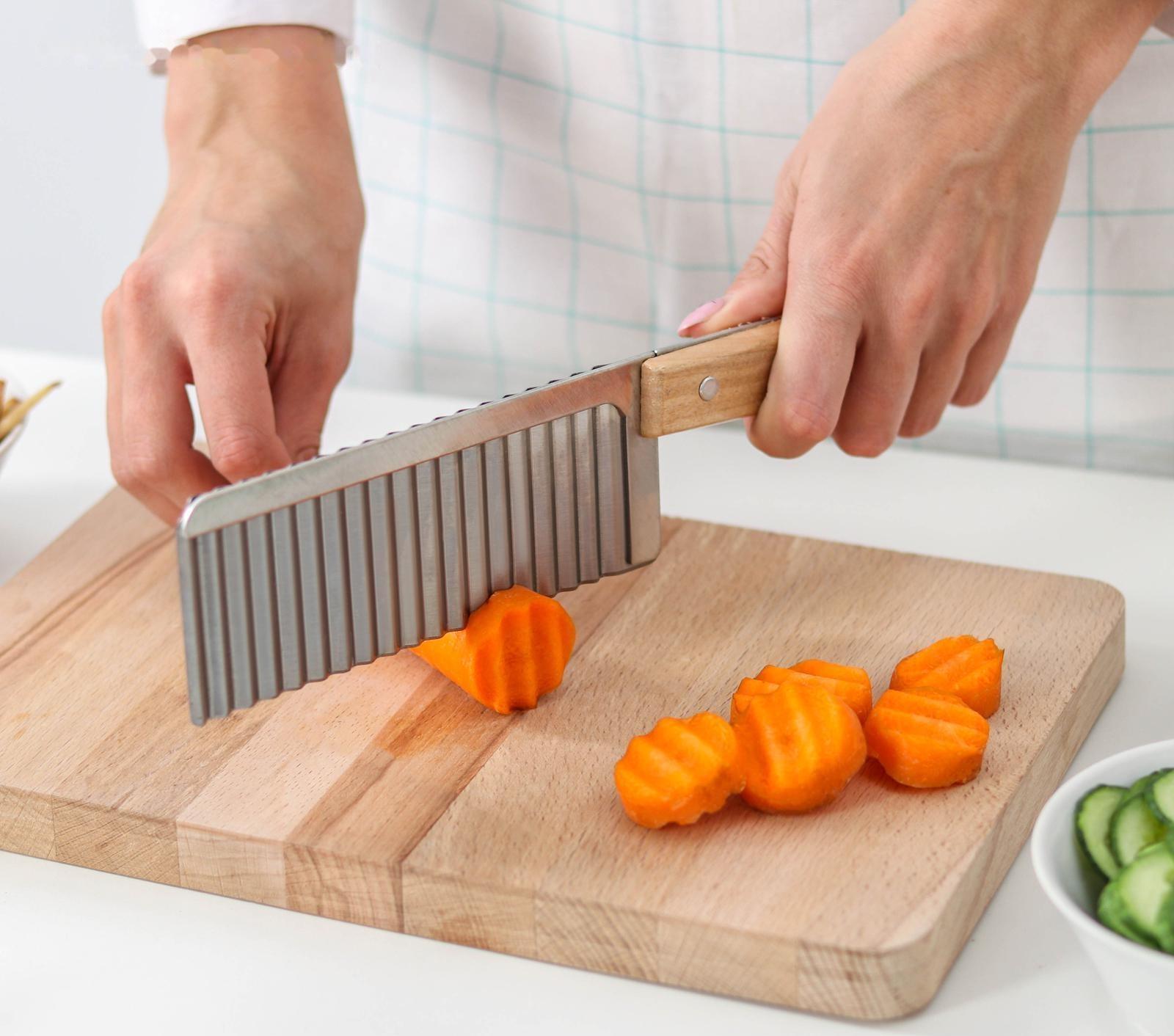 Овощерезка фигурная Доляна, 27×6 см, цвет хромированый, бежевый