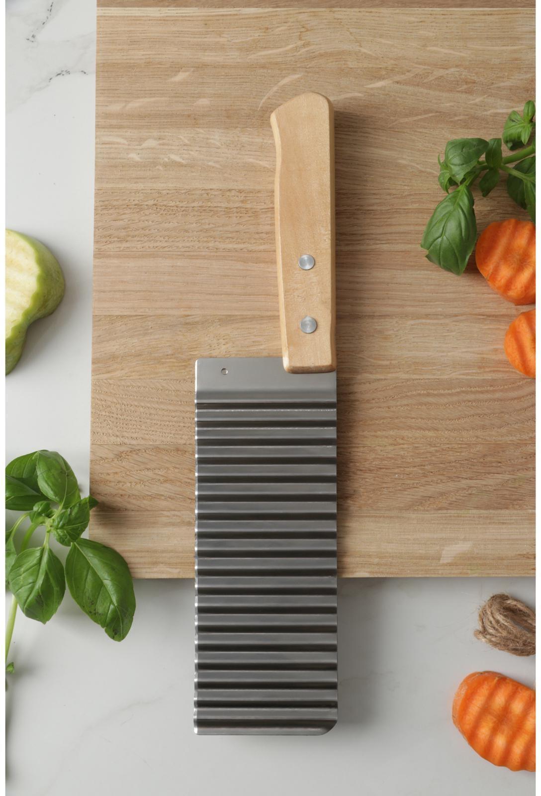 Овощерезка фигурная Доляна, 27×6 см, цвет хромированый, бежевый