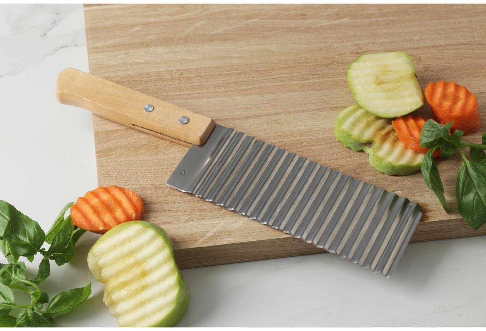 Овощерезка фигурная Доляна, 27×6 см, цвет хромированый, бежевый