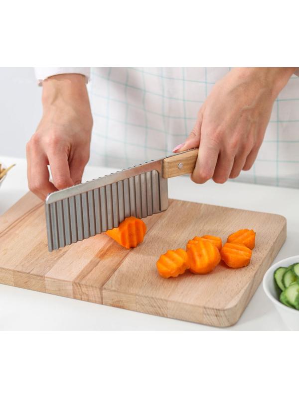 Овощерезка фигурная Доляна, 27×6 см, цвет хромированый, бежевый