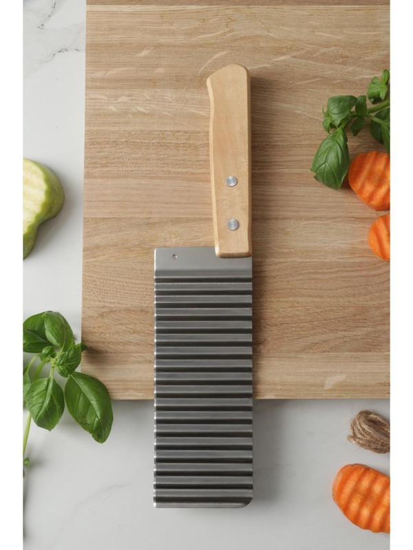 Овощерезка фигурная Доляна, 27×6 см, цвет хромированый, бежевый