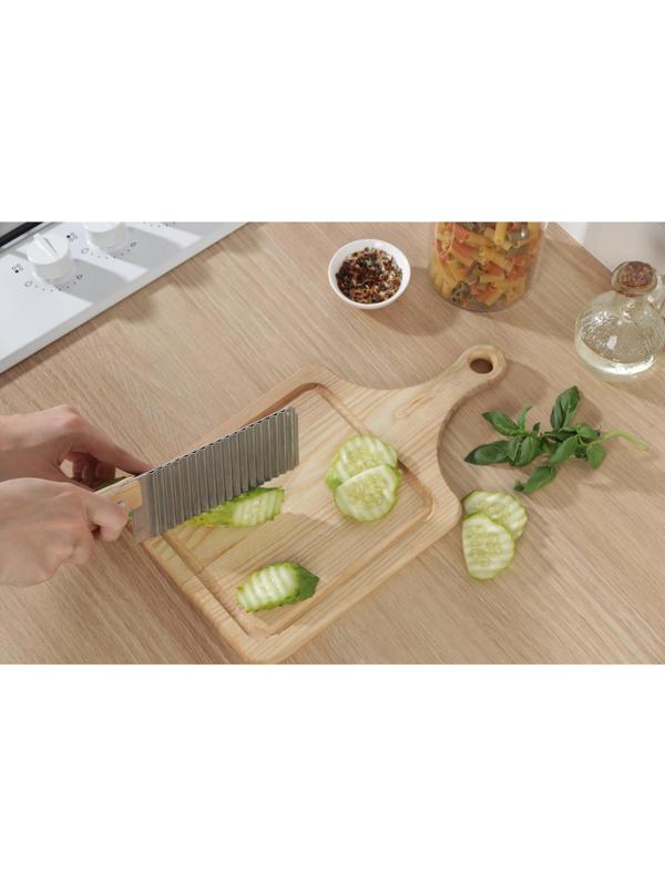 Овощерезка фигурная Доляна, 27×6 см, цвет хромированый, бежевый