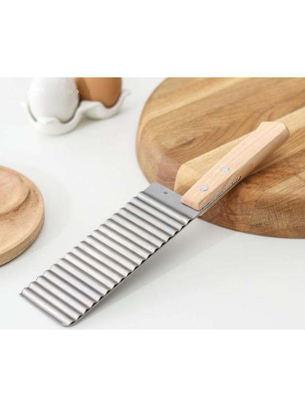 Овощерезка фигурная Доляна, 27×6 см, цвет хромированый, бежевый