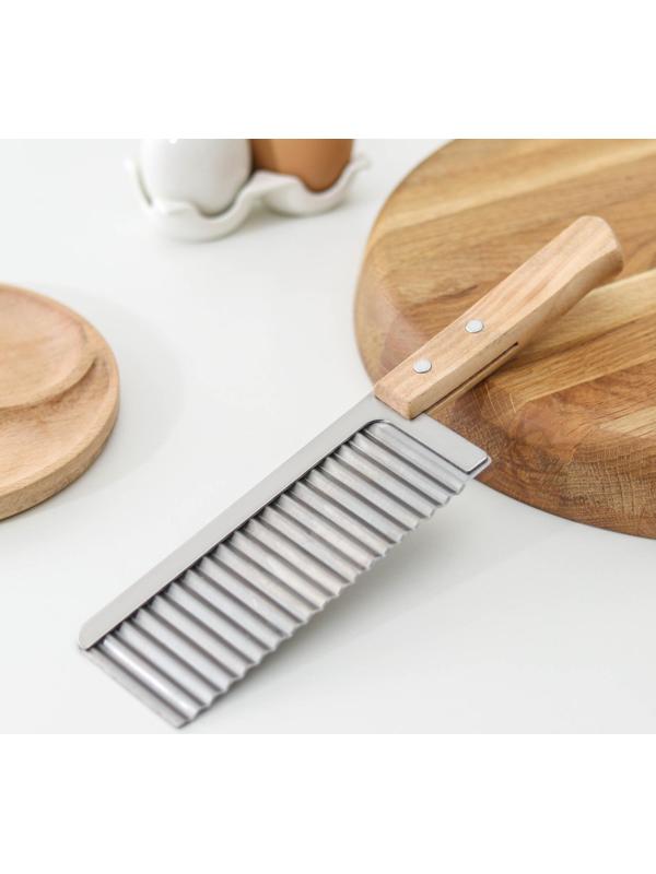 Овощерезка фигурная Доляна, 27×6 см, цвет хромированый, бежевый