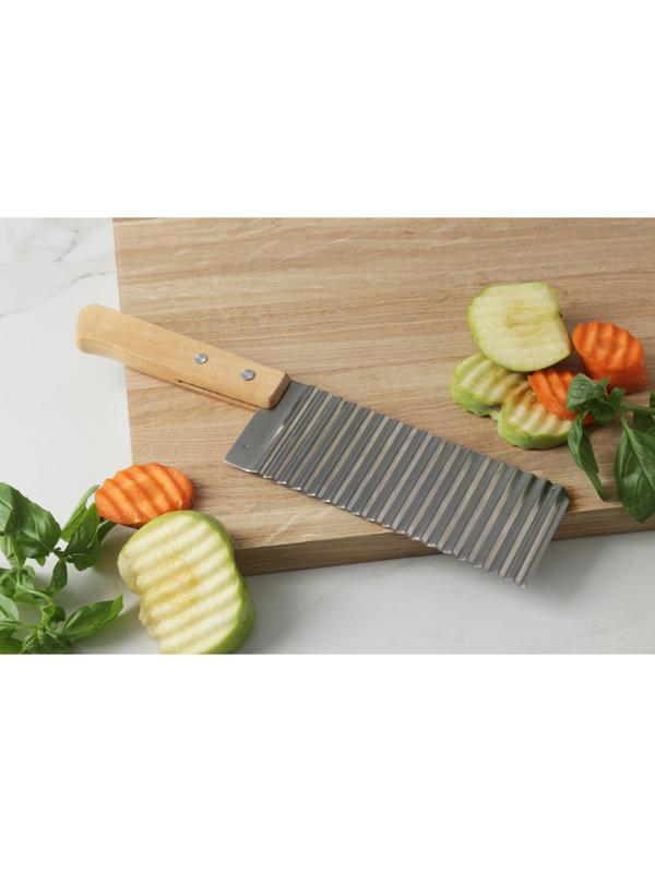 Овощерезка фигурная Доляна, 27×6 см, цвет хромированый, бежевый