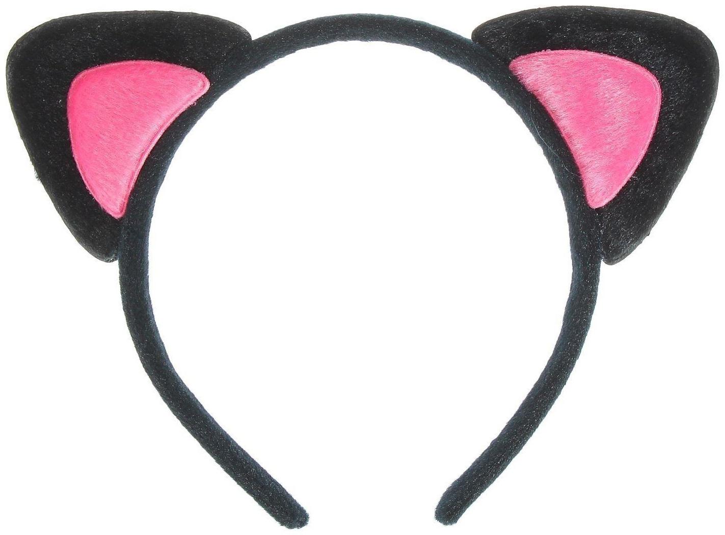 Карнавальный ободок «Ушки», цвет розовый