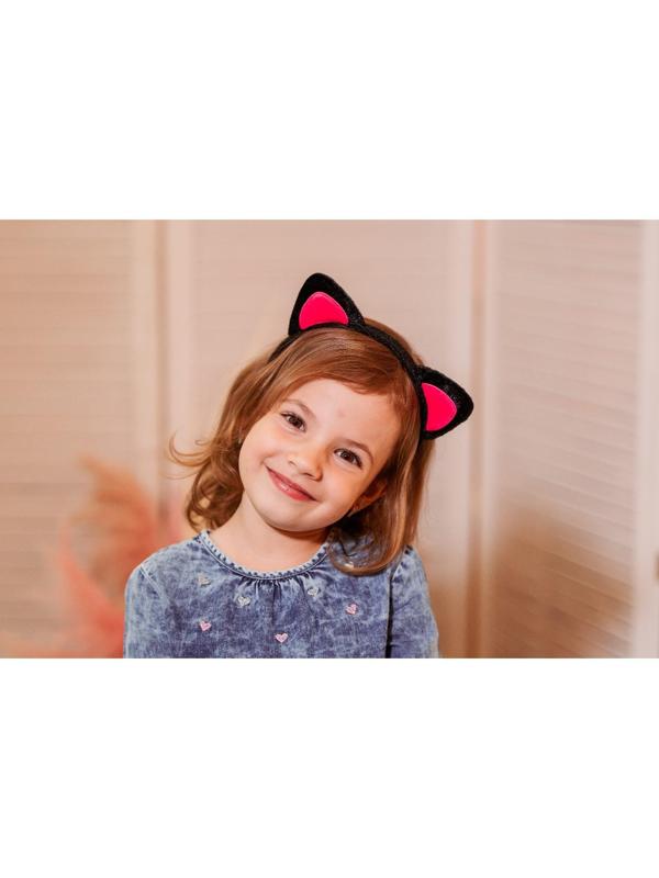 Карнавальный ободок «Ушки», цвет розовый