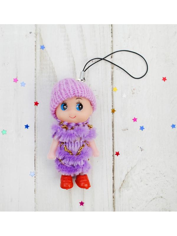 Брелок «Куколка», в шапочке и шарфе, цвета МИКС