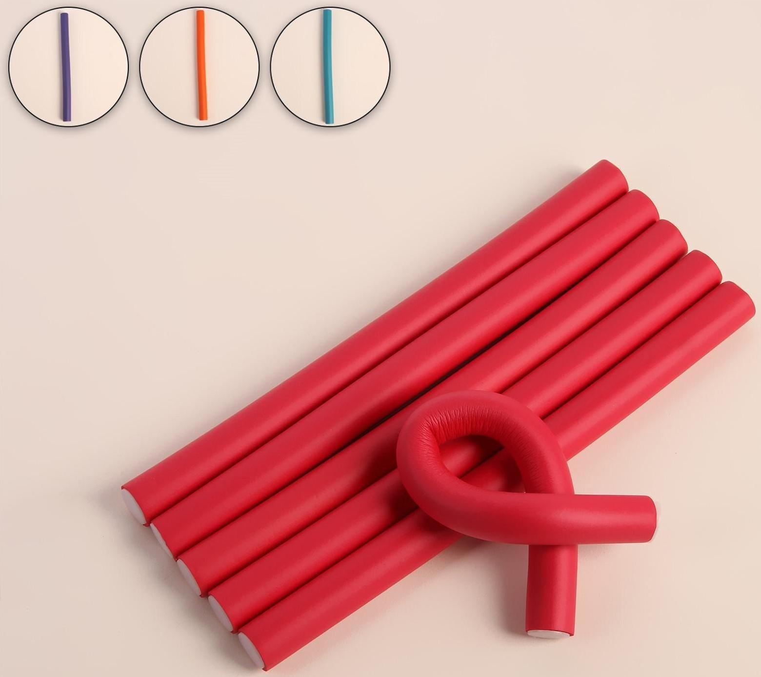 Бигуди «Бумеранг», d = 1,7 см, 23,5 см, 6 шт, цвет МИКС