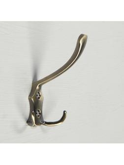 Крючок мебельный KM301AB, трёхрожковый, цвет бронза