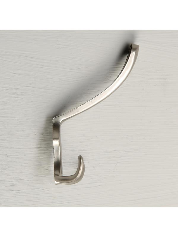 Крючок мебельный KM301SN, трёхрожковый, цвет матовый никель