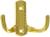 Крючок мебельный KM202GP, двухрожковый, цвет золото