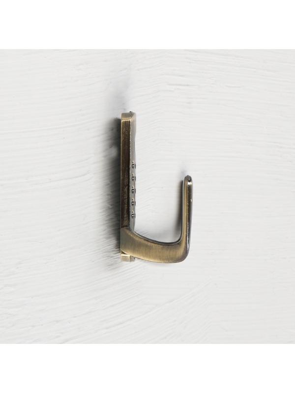 Крючок мебельный KM202AB, двухрожковый, цвет бронза