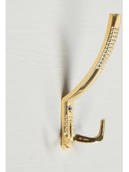 Крючок мебельный KM302GP, трёхрожковый, цвет золото