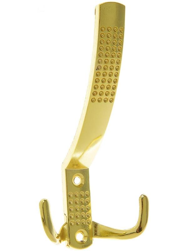 Крючок мебельный KM302GP, трёхрожковый, цвет золото