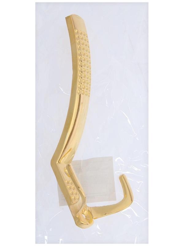 Крючок мебельный KM302GP, трёхрожковый, цвет золото