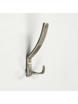 Крючок мебельный KM302AB, трёхрожковый, цвет бронза