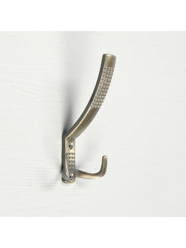 Крючок мебельный KM302AB, трёхрожковый, цвет бронза