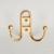 Крючок мебельный KM203GP, двухрожковый, цвет золото