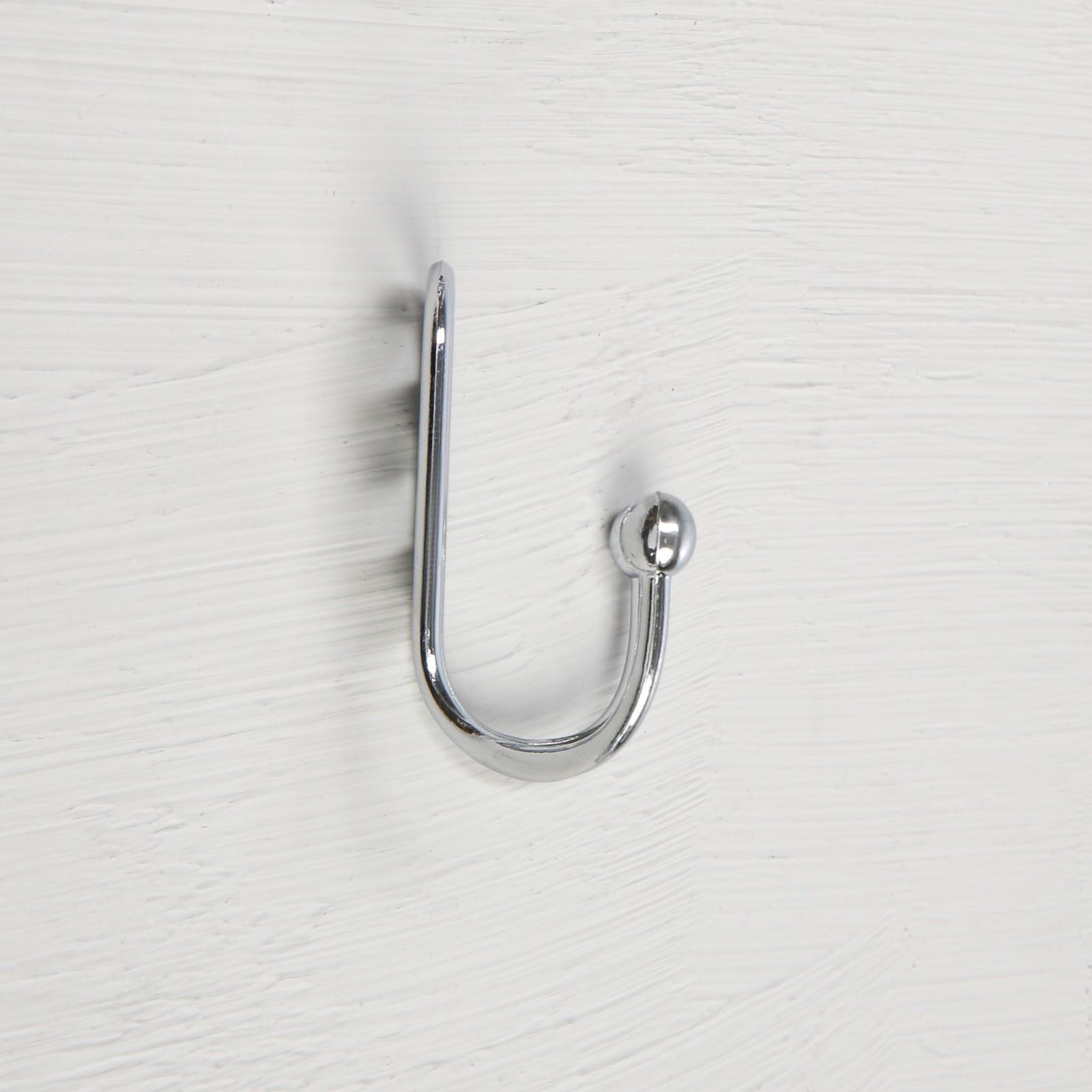 Крючок мебельный KM203CP, двухрожковый, цвет хром
