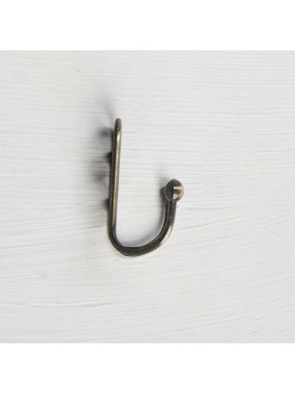 Крючок мебельный KM203AB, двухрожковый, цвет бронза