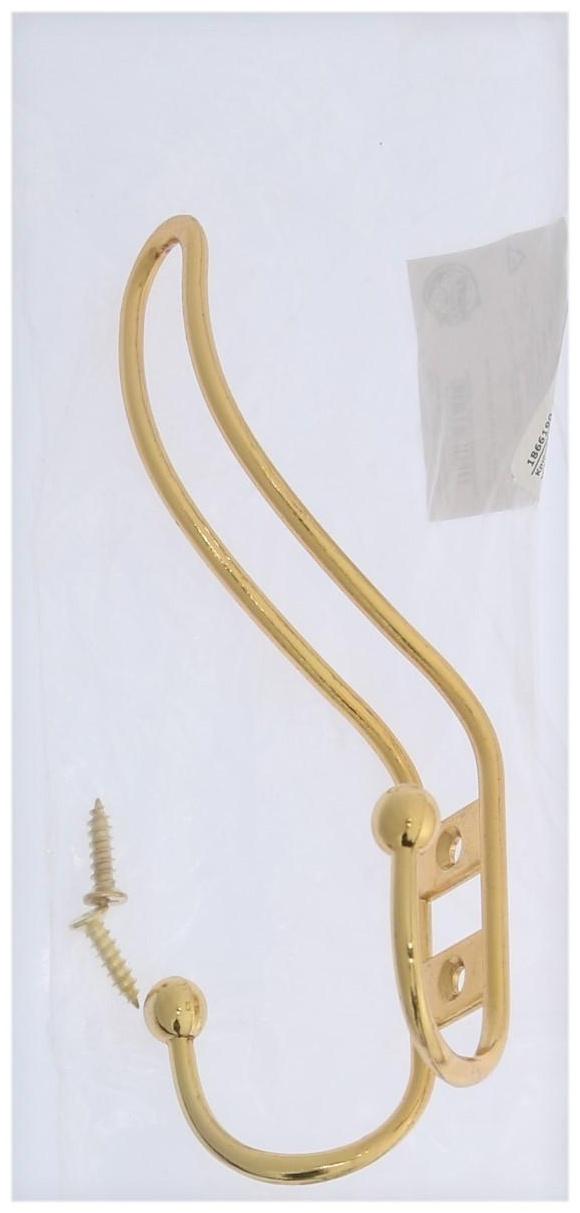 Крючок мебельный KM303GP, трёхрожковый, цвет золото