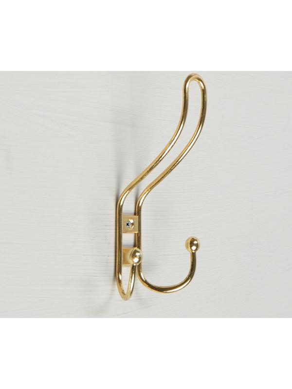 Крючок мебельный KM303GP, трёхрожковый, цвет золото