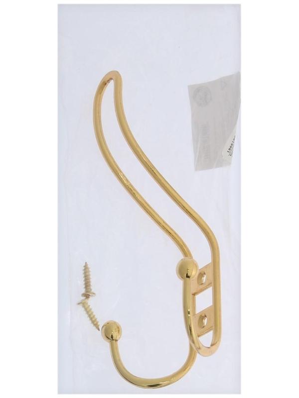 Крючок мебельный KM303GP, трёхрожковый, цвет золото
