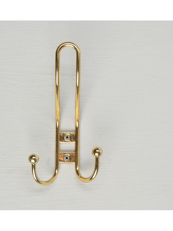 Крючок мебельный KM303GP, трёхрожковый, цвет золото