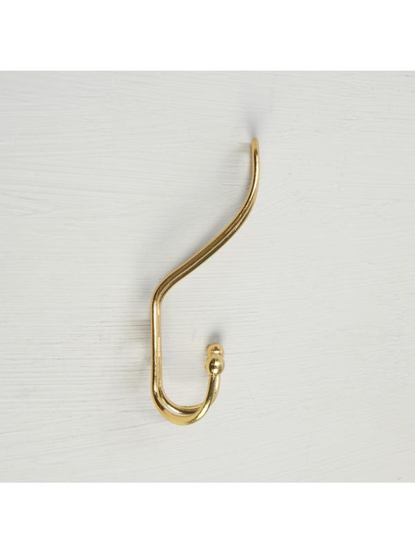 Крючок мебельный KM303GP, трёхрожковый, цвет золото