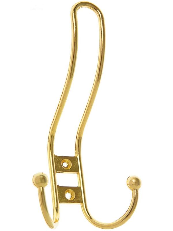 Крючок мебельный KM303GP, трёхрожковый, цвет золото