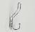 Крючок мебельный KM303CP, трёхрожковый, цвет хром