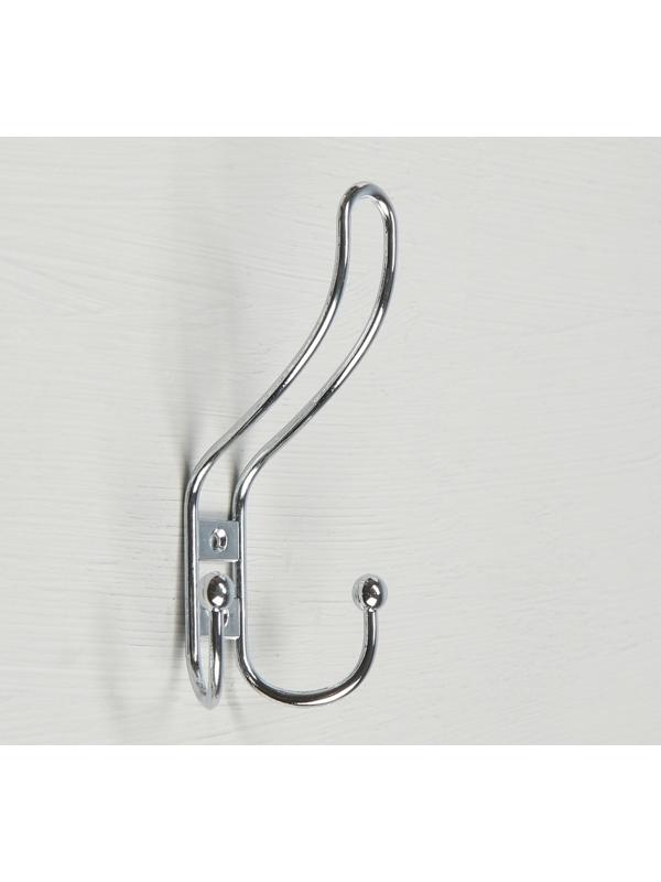 Крючок мебельный KM303CP, трёхрожковый, цвет хром