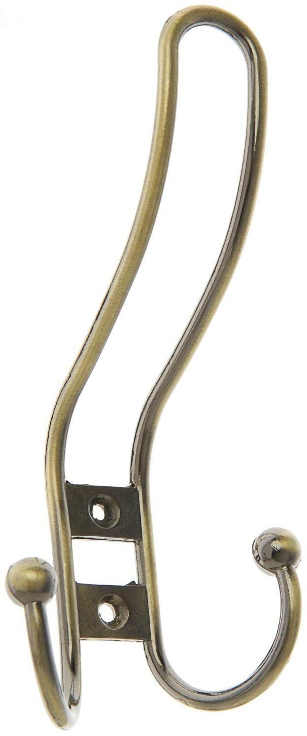 Крючок мебельный KM303AB, трёхрожковый, цвет бронза