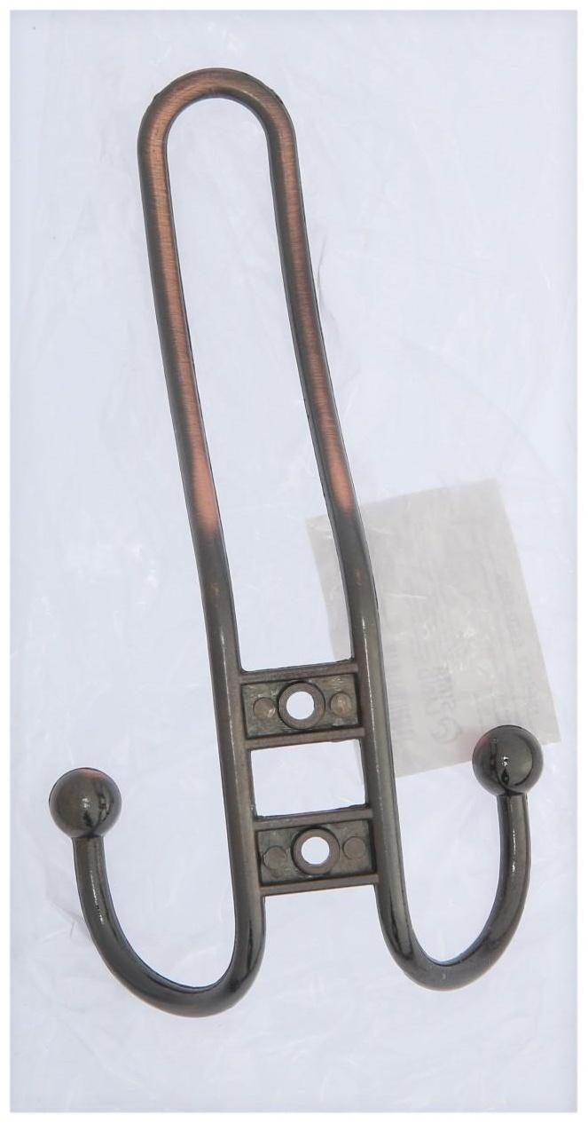 Крючок мебельный KM303AC, трёхрожковый, цвет медь