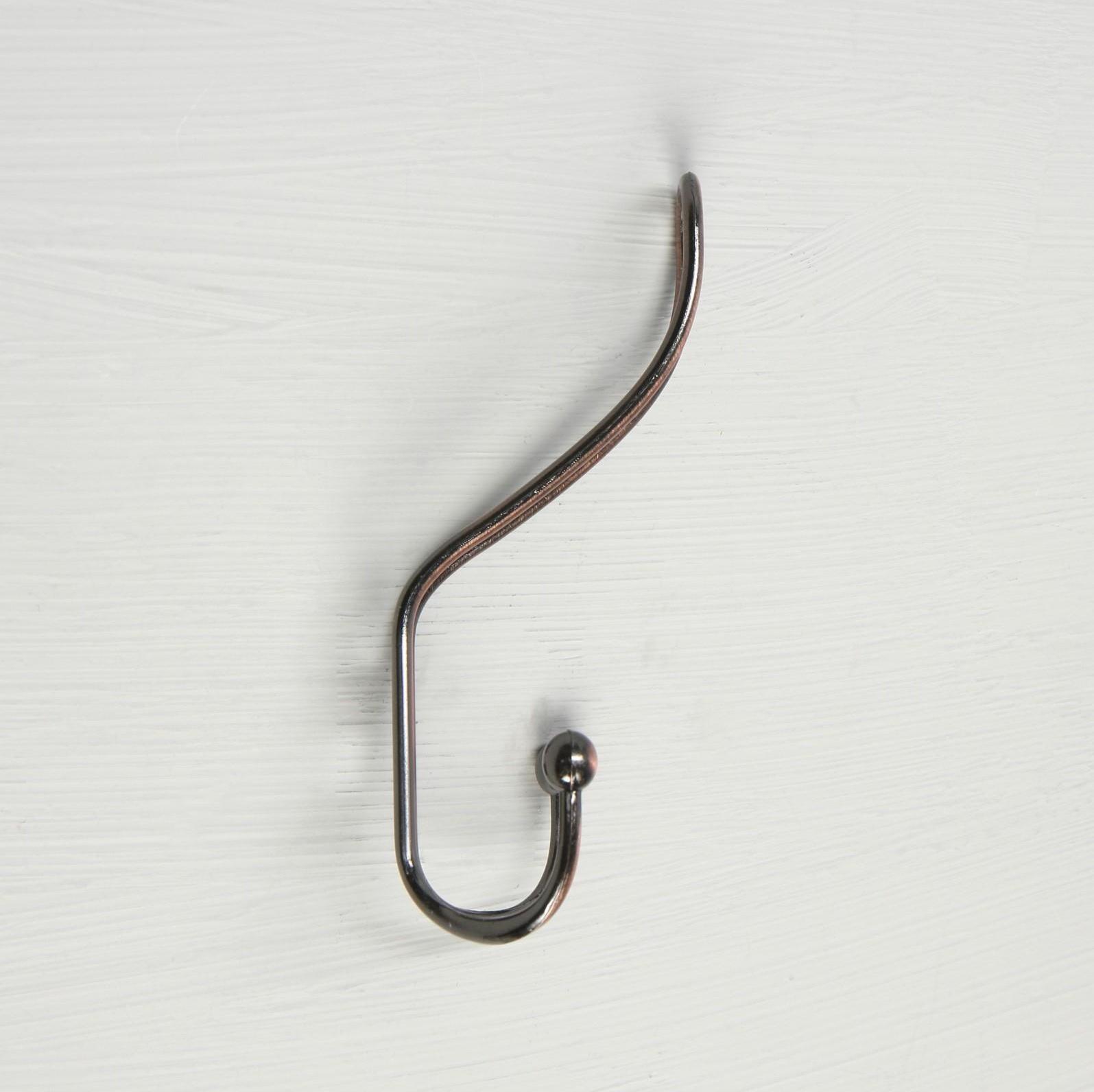 Крючок мебельный KM303AC, трёхрожковый, цвет медь