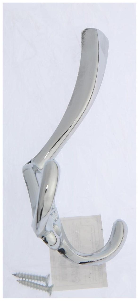 Крючок мебельный KM304CP, трёхрожковый, цвет хром