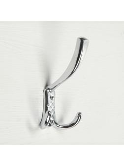 Крючок мебельный KM304CP, трёхрожковый, цвет хром