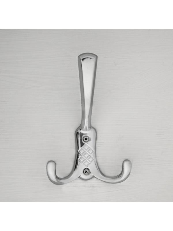 Крючок мебельный KM304CP, трёхрожковый, цвет хром