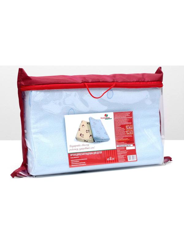 Подушка ортопедическая НТ-ПС-01, для детей, 40x25 см, валики 7/8 см